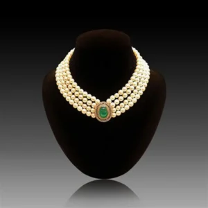 Collier de perles et diamants