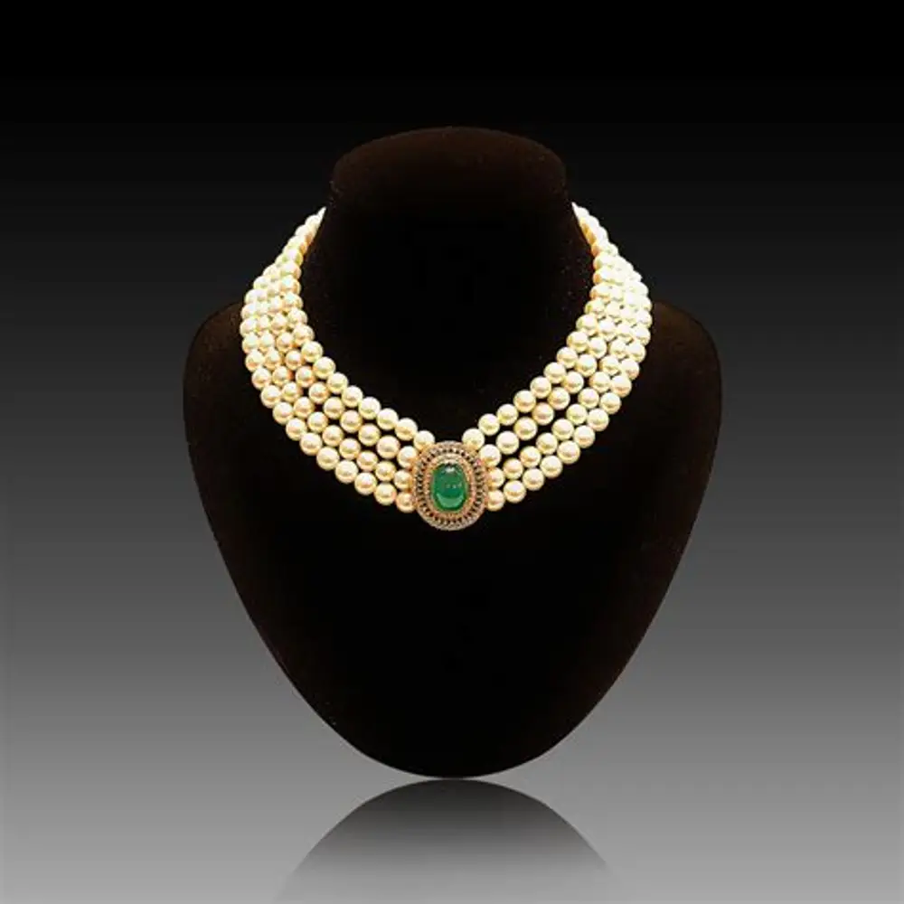 Collier de perles et diamants